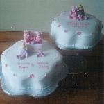 Two Tier Christening Cake