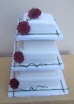 Contemporary Gerbera Wedding Cake  Ref  IC004