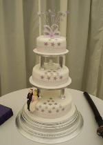 Lilac and Silver Stars Wedding Cake Ref IC032