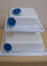 Blue Gerbera Wedding Cake  IC045