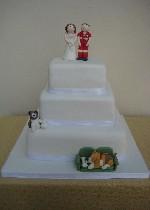 Wedding Cake with Liverpool Kit  Ref IC053