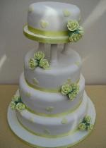 Lemon Rose Wedding Cake Ref IC065