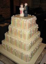 Stripey Wedding Cake Ref IC068
