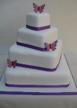 Four Tier offset butterfly cake REF IC090