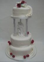 3 tier elegant cake with raised top tier REF IC096