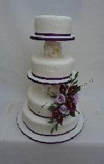 4 tier iced cake petal raised cake REF IC104