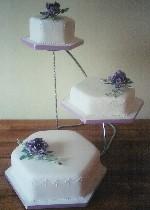 Lilac Hexagon Wedding Cake  Ref IC719