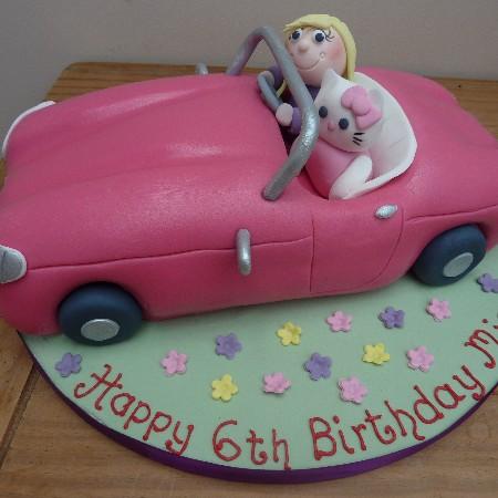 Kitty Cat Car Cake 