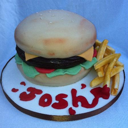 Burger and Chips Cake