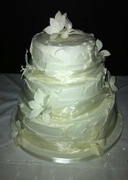 Rough Iced Wedding Cake