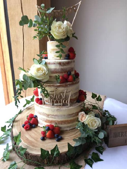 Four tier Semi Naked Cake