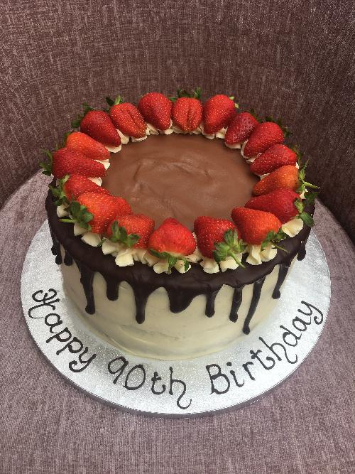 Strawberry and chocolate cake